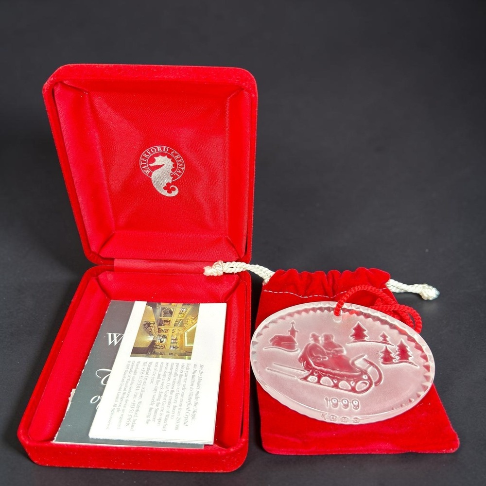 Waterford Crystal 1999 Sleighride Ornament Joys of Winter 2nd Edition New in Box